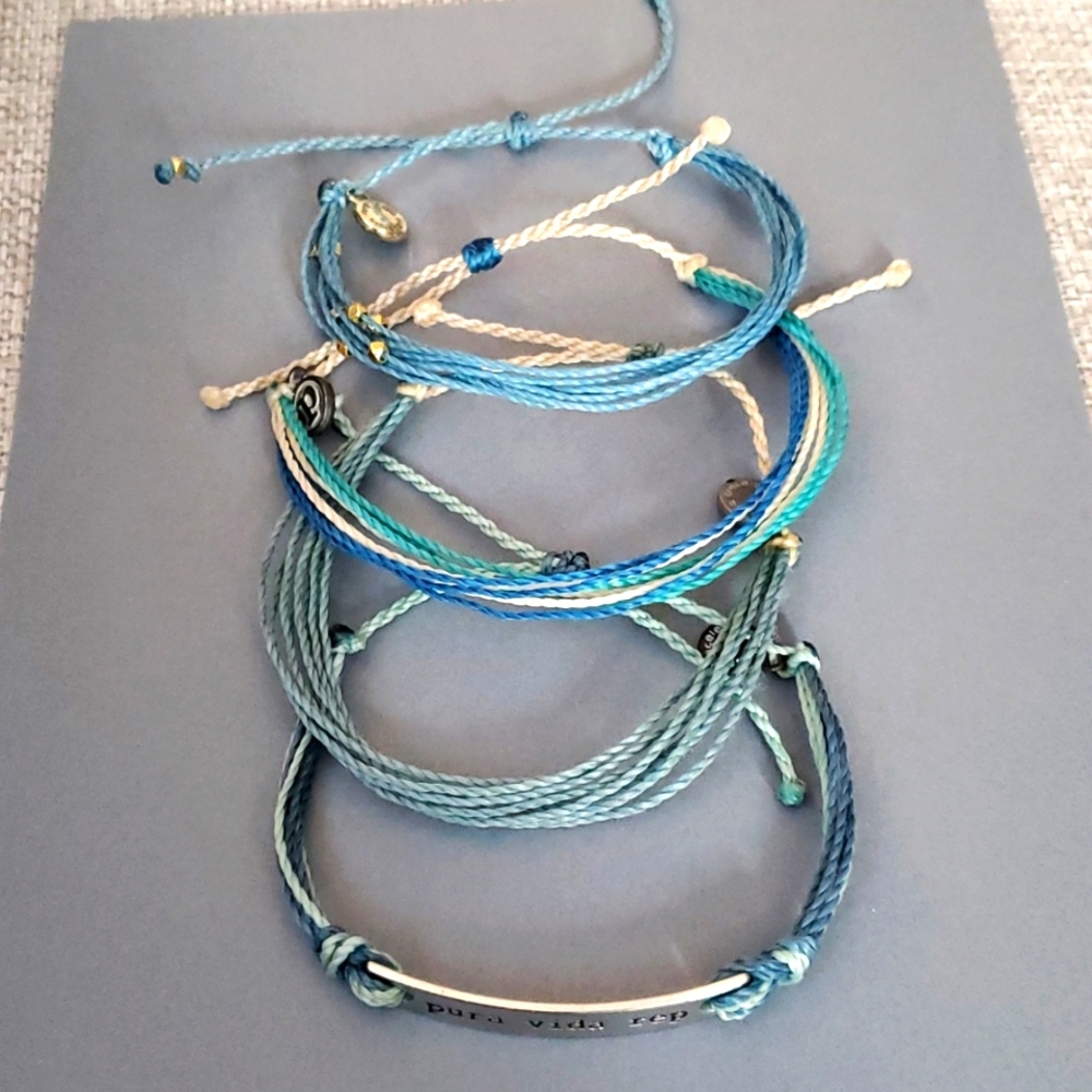 💙 FOUR Blue Pura Vida Bracelets 💙